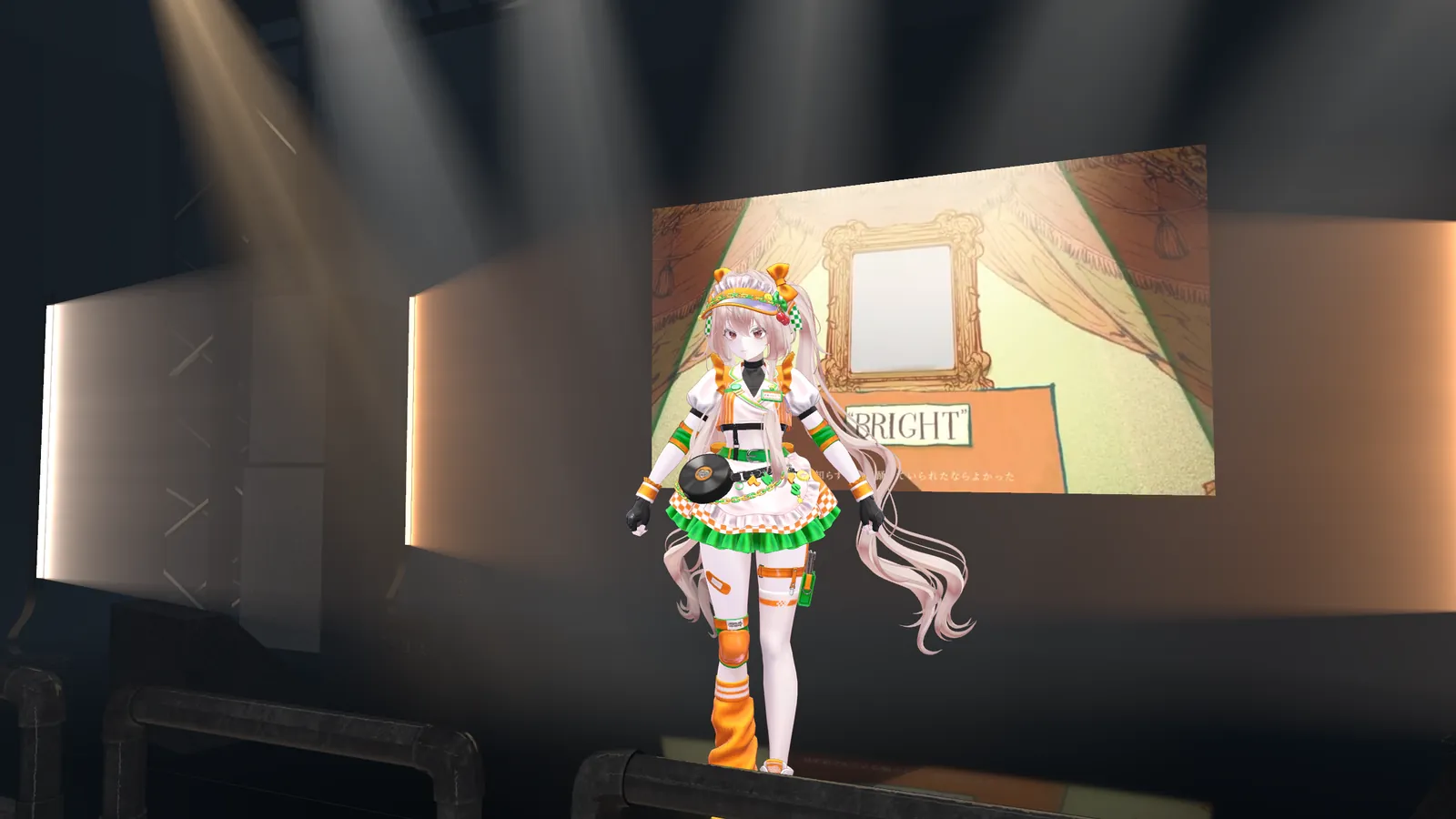 ステージで歌う生徒